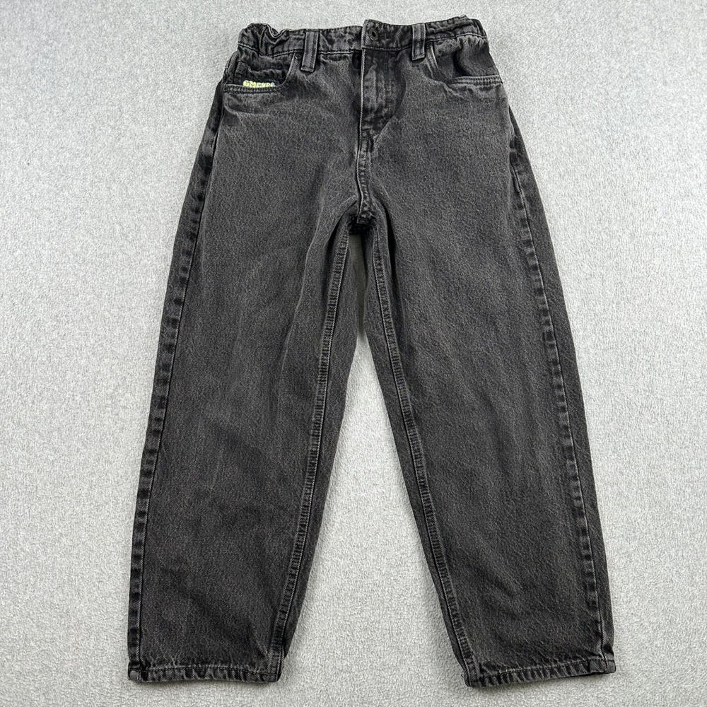 Empyre Jeans Kids 25 Loose Fit Washed Black Denim Elastic Waist Skater Pants